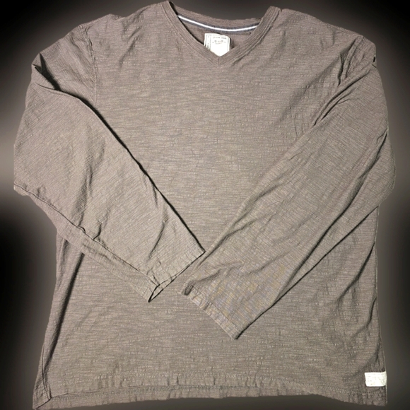 Alexander Julian Brownish Gray Mens Long Sleeve V-neck Shirt XL - Picture 1 of 8